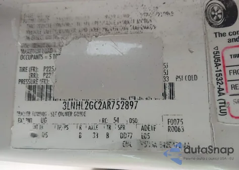 2010 Lincoln Mkz from USA, damaged, VIN 3LNHL2GC2AR752897